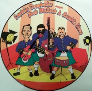 Captain Drugbuster The Raid 10" picture disc rockabilly vinyl at Raucous Records.