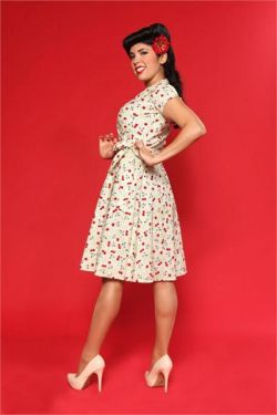 Cherry Print Wrap Dress