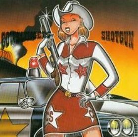 The Cowslingers Shotgun 7" single garage punk rockabilly vinyl at Raucous Records.