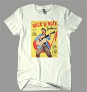 Elvis Presley - Rock 'n' Roll Jamboree Cream T-Shirt