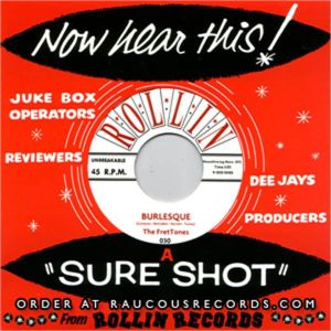 Fret-Tones Burlesque 7" single rockabilly vinyl at Raucous Records.