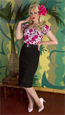 Rose Lee Hawaiian Wiggle Dress Miss Fortune