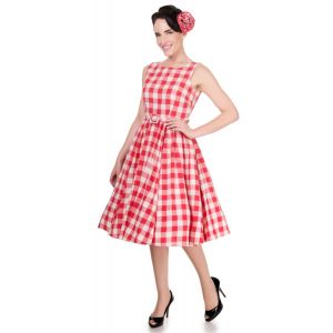 Hyacinth 50s Style checkered Swing Dress