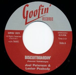 Joel Paterson and Lester Peabody Biscuitboardin' 7" Single rockabilly vinyl at Raucous Records.