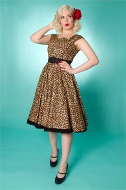 Lady Luck Leopard print Swing Dress
