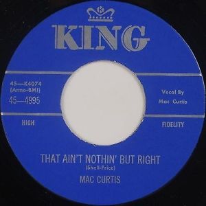 Mac Curtis That Ain't Nothin' But Right Little Miss Linda 7" single 1950s rockabilly vinyl at Raucous Records.