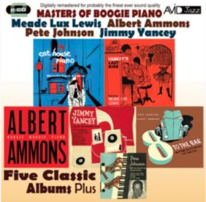 Masters Of Boogie Piano 2CD Masters Of Boogie Piano Five Classic Albums Plus 2CD 1950s rhythm and blues at Raucous Records.