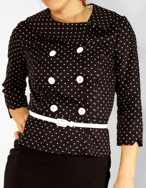 Sarina Polka Dot Mod Jacket