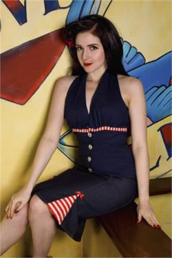Pin Up Navy Style Top