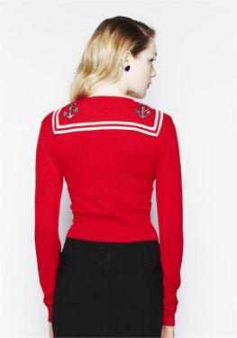Red Pin-Up Cardigan