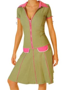 Olive Polo Zipped Dress
