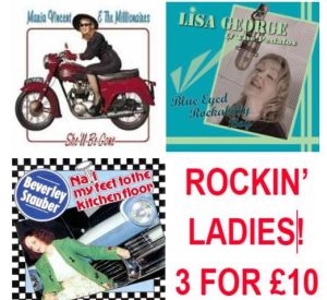 Rockin' Ladies Lisa George Beverley Stauber Maria Vincent rockabilly CDs at Raucous Records.