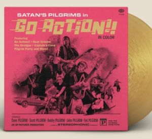 Satan's Pilgrims Go Action LP gold vinyl surf instrumentals at Raucous Records.