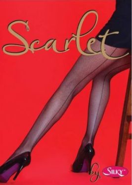 Fishnet Tights with Black Seam at Retro Vixens.