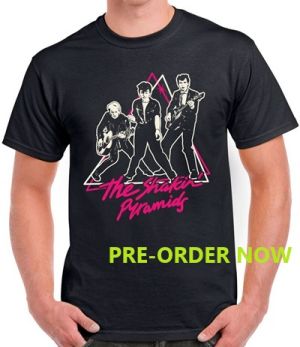 Shakin' Pyramids black rockabilly T-shirt at Raucous Records.