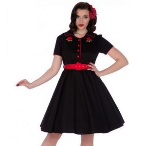 Sherry Rose Black Swing Dress