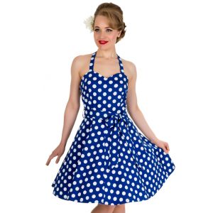 Sylvia Polka Dot 50s Style Swing Dress