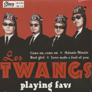 Los Twangs Playing Favs 7" EP surf instrumental vinyl at Raucous Records.