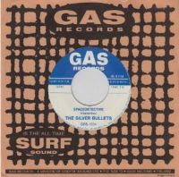 The Silver Bullets Space Detective 7" single surf rock 'n' roll instrumental vinyl at Raucous Records.